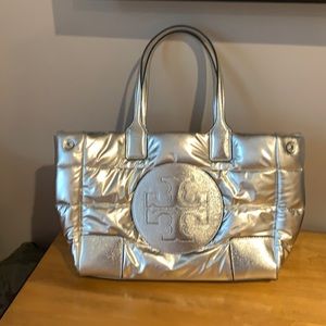 Tory silver bag. Hard to find. In great condition